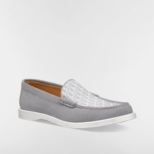 Dior Granville Loafer in Dior Gray Suede and Dior Oblique Jacquard 42/9
